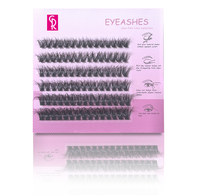 Ensemble de faux cils synthétiques de qualité supérieure, faits à la main, avec bande en coton noir, volume naturel et effet wispy, réutilisables et confortables