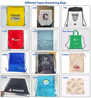 Sac à dos à cordon personnalisé avec logo, en polyester imperméable, durable, écologique et portable pour les aventures en plein air