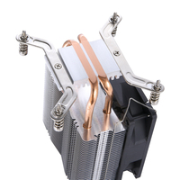 QiuzAim PC 2 Tubes en cuivre 90mm silencieux refroidisseur de processeur montage à vis LGA 1700 115x1200 plaque arrière Intel 1366 775 90mm ventilateur silencieux RGB Air