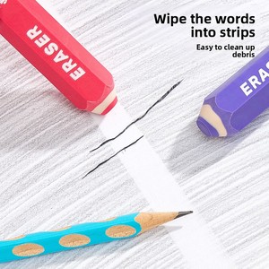 5 Buah/Penghapus Pensil Heksagonal - Warna Permen, Penghapus Presisi, Tahan Pecah, Tanpa Residu - Ideal untuk Ujian Siswa - Product Image 3