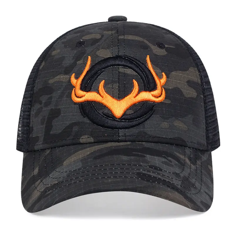 High Quality 3D Embroidery Logo Deer Hats Camo Trucker Hat Hunting Classic Hat