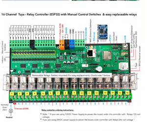 แผงวงจรโมดูล <span class=keywords><strong>ESP32</strong></span>หรี่ไฟ LED KC868-E16T 16A <span class=keywords><strong>ESP32</strong></span>รางดินระบบอัตโนมัติอัจฉริยะสำหรับชีวิตในบ้าน - Product Image 3