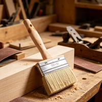 Pinceaux de peinture industrielle DIY personnalisables à poils mélangés, manche ergonomique en bois, poignée queue de rat, fabricant direct OEM