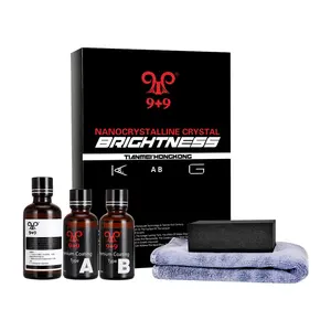 カークリスタルコーティングキットモデル9304デュアルコアオーバーレイ剤金メッキ液体ナノコーティング3ピースセット3年保証 - Product Image 1