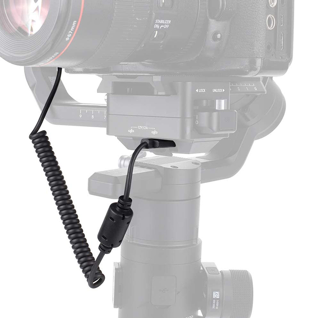 For DJI Ronin S to BMPCC 4K 6K Spring Power Cord Ronin S Stabilizer Is Suitable for Blackmagic Pocket Cinema Camera Power Cord
