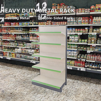 Robustes Doppelseitiges Supermarkt-Regal Metallisches Gondel-Display-Element Schnelle Installation für Lebensmittelhandel