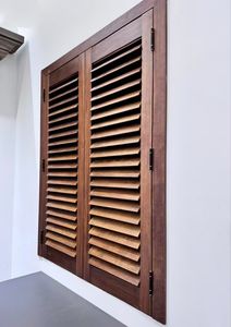 Porte de cuisine à volets de style antique, porte en <span class=keywords><strong>bois</strong></span> massif à lattes, porte coulissante à lattes pour armoire - Product Image 3