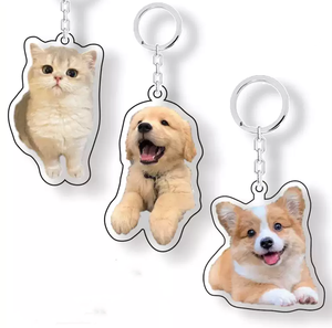 Custom Cartoon Anime Acrylic Key Chain Plastic Key Ring with Photo and Logo Unique Gift Charm