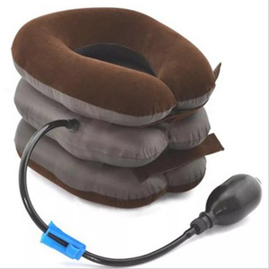 Dispositivo de Tracción Cervical, Color Café, Tela Aterciopelada, Soporte Manual Portátil para el Cuello, Talla Única - Product Image 5