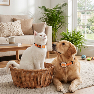 Mini-collier GPS pour chien avec <span class=keywords><strong>puce</strong></span> de suivi, alarme SOS et système de géolocalisation - Product Image 1
