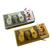 Cartes à jouer professionnelles personnalisées en plastique argenté et doré, imperméables, taille standard