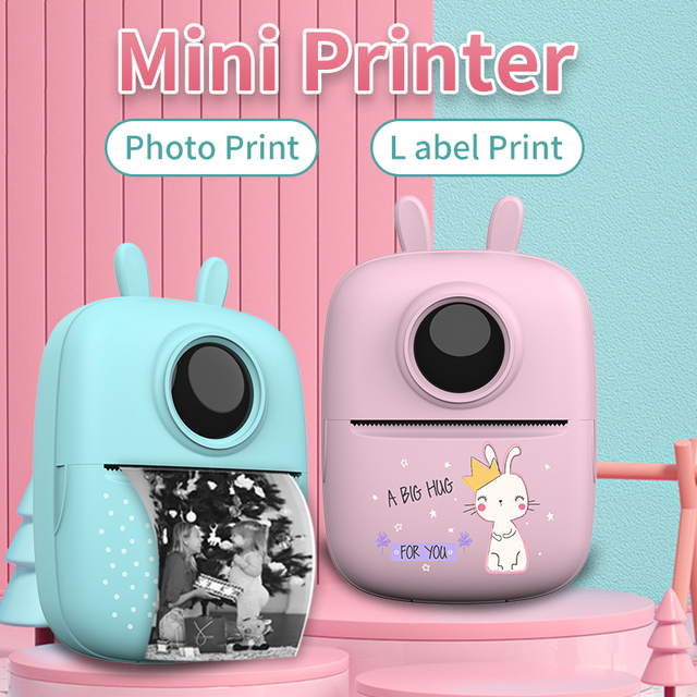 Portable Mini Pocket Printer Retro-Style New Wireless Thermal Technology Durable Plastic Made for Photos Receipts Notes QR Codes