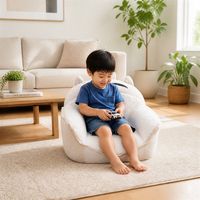 Canapé enfant en mousse pelucheuse lavable et personnalisable, fauteuil simple durable et doux pour l'école, le salon et la chambre à coucher