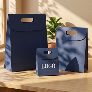 Bolsas de Papel con su Propio Logotipo, Bolsas de Regalo de Papel Personalizadas con Asa Troquelada, Bolsas de Papel de Color, Embalaje Reciclable, Impresión - Product Image 1