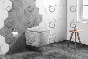Inodoros de cerámica sin borde para montaje en pared, sanitarios de color chino para niña, inodoro suspendido en la pared - Product Image 4