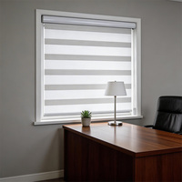Persianas Modernas de Poliéster para Oficina, Cortinas Inteligentes Eléctricas con Protección Solar para Dormitorio, Anti-UV, Duraderas, Tamaño Personalizado