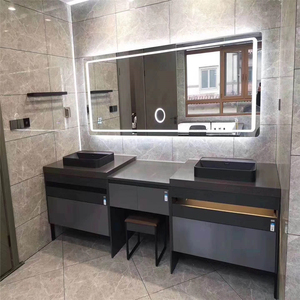 Tocador de baño moderno europeo, <span class=keywords><strong>muebles</strong></span> de baño, mueble de baño de piedra sinterizada de gran tamaño - Product Image 1