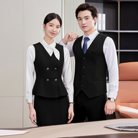 Ensembles de costume professionnel haut de gamme pour femmes robe de gilet élégante pour l'outillage de consultant de vente de réception pour le travail d'hôtel de Salon de beauté