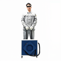 Machine de décapage de rouille au laser pulsé portative 500W avec système de levage et de traction sur chariot, équipement de nettoyage au laser à fibre portable pour métaux
