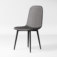 Chaise en cuir de dîner de conception minimaliste italienne d'usine de Hebei noir gris blanc marron pour le café d'hôtel de restaurant