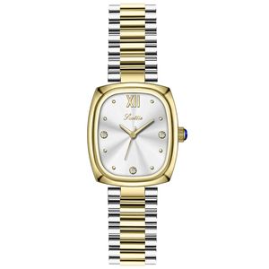 Reloj de Cuarzo Rectangular de Acero Inoxidable para Mujer con Esfera Color Menta y Detalles de Diamantes, Reloj Analógico Elegante y Moderno - Product Image 2