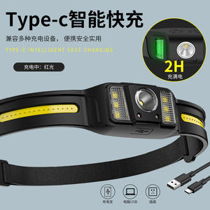 Linterna frontal recargable Jd H306 de 1200 mAh con sensor de luz LED y diadema para uso en exteriores - Product Image 4