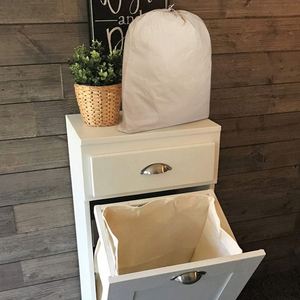 Extra Large Heavy Duty Natural Cotton <b>Canvas</b> Unisex Rope Handle Laundry <b>Drawstring</b> <b>Bags</b> with <b>Drawstring</b> Space Saving - Product Image 4