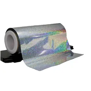 Kendinden yapışkanlı ambalaj dekorasyon şeffaf kağıt holografik Film düz rulo kağıt