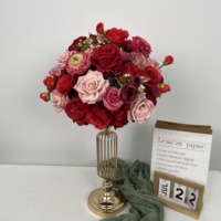 Großhandel Frische Seidenrosen Himmelblau Hochzeits-Tischdekoration Künstliche Blumenkugeln für Party, Zuhause und Zeremonien