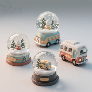 Globe <span class=keywords><strong>à</strong></span> <span class=keywords><strong>eau</strong></span> <span class=keywords><strong>cerise</strong></span> avec logo personnalisé - Globe <span class=keywords><strong>à</strong></span> neige en résine peint <span class=keywords><strong>à</strong></span> la main en 3D avec LED, commande en gros pour cadeau promotionnel et souvenir d'entreprise - Product Image 4