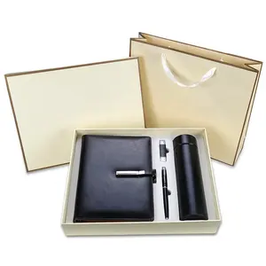 Conjunto de presente para notebook, combinar livremente de negócios diário, bloco de presente, caneta de rolo, usb flash drive