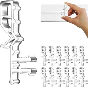 Clips en plastique en gros d'usine Plaine verticale pour échelle de <span class=keywords><strong>fenêtre</strong></span> arquée Stores à corde Clip de cantonnière - Product Image 6