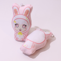 Porte-clés en peluche monstre mignon Vigreat, couleur dégradée, breloque animale en peluche douce, chaîne à perles métalliques, accessoire pour sac à dos, cadeau