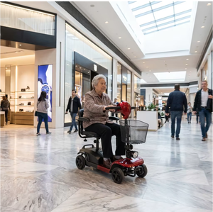 Scooter <span class=keywords><strong>Elettrico</strong></span> a 4 Ruote <span class=keywords><strong>per</strong></span> <span class=keywords><strong>Adulti</strong></span> con Cestino e Sedile Regolabile, Scooter <span class=keywords><strong>Elettrico</strong></span> Leggero e Pieghevole <span class=keywords><strong>per</strong></span> Anziani - Product Image 4