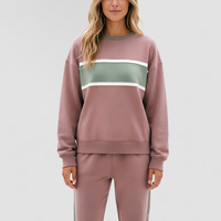 Survêtements et ensembles de jogging personnalisés par le fabricant, en molleton de coton épais, grande taille, écologiques, à blocs de couleur, style décontracté d'hiver, coupe courte