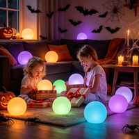 Lampe de nuit LED RGB ronde de 15 cm, sans fil, rechargeable, pour chambre à coucher, chevet, décoration de table de mariage