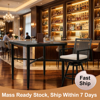 Livraison en 7 jours, stock disponible, table haute de luxe haut de gamme, ensemble table et chaises de bar