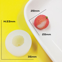 Moule en silicone pour chocolat aux fruits miniatures, fraise, litchi, ananas, citron, melon, fabrication artisanale de bougies, moule à presser