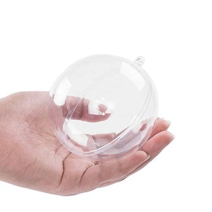 DIY plastic filled ball crafts ornaments 50mm clear baubles - Product Image 6