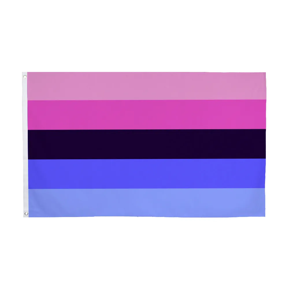 Ready To Ship, Fast Shipping 100% Polyester 3X5FT Stock High Quality Omnisexual Omni Pride Flag