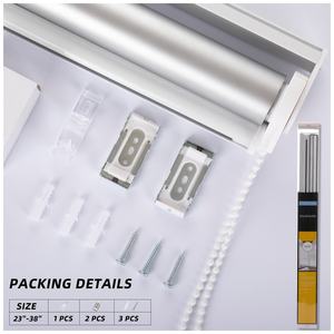 Stores enrouleurs à écran <span class=keywords><strong>solaire</strong></span> à commande manuelle de taille personnalisée Ombrage à rouleau occultant Facile à installer 25 po L X 72 po H <span class=keywords><strong>Protection</strong></span> UV - Product Image 4