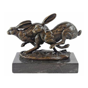 Handmade Kim Loại Thủ Công Mỹ Nghệ Động Vật Điêu Khắc Bronze <span class=keywords><strong>Hare</strong></span> Tượng Điêu Khắc Cho Ngoài Trời Trang Trí Sân Vườn - Product Image 3