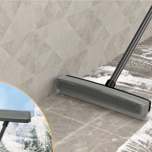 Dooso Produits de nettoyage Balai en caoutchouc Outil d'épilation des animaux domestiques Râteau à tapis Brosse à plancher avec raclette Fourrure Fournitures de nettoyage domestique - Product Image 4