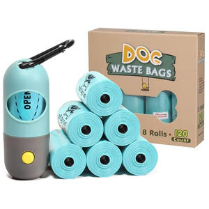 Sacs à déjections pour animaux <span class=keywords><strong>de</strong></span> compagnie transfrontaliers, biodégradables et écologiques, sacs à déjections portables pour chiens et chats, sacs à déchets pour animaux, fourniture OEM ODM - Product Image 1