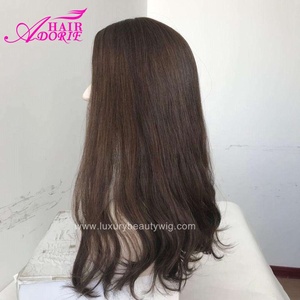 Chine vente en gros top ventes femmes juives orthodoxes russe Remy cheveux humains silicone juif casher kippa perruques - Product Image 6