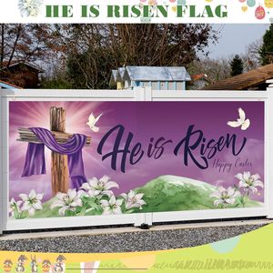 ป้ายตกแต่งประตูโ<span class=keywords><strong>ร</strong></span>งรถลาย "พระเ<span class=keywords><strong>ย</strong></span>ซูท<span class=keywords><strong>ร</strong></span>งฟื้นคืนชีพ" สำหรับเทศกาลอีสเตอ<span class=keywords><strong>ร</strong></span>์ ขนาดใหญ่ ฉากหลังอีสเตอร์แสนสุข สำหรับตกแต่งบ้านในฤดูใบไม้ผลิ ใช้ได้ทั้งภา<span class=keywords><strong>ย</strong></span>ในและภายนอกอาคา<span class=keywords><strong>ร</strong></span> สำหรับงานปาร์ตี้ - Product Image 4