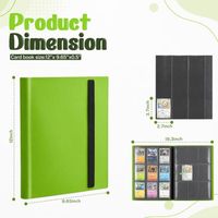 Porte-cartes en cuir PU imperméable, classeur à fermeture éclair à 9 poches pour cartes de baseball, football, basketball et TCG