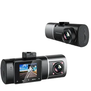 汽车行驶记录仪前后旋转镜头显示夜视停车主管1080P双镜头后视镜