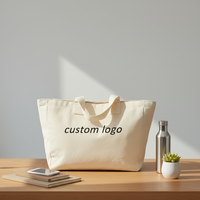 Estilo de vida grande Eco Travel Beach Tote Bag Diseñador Logotipo personalizado Impreso Tela lavable Tote en blanco Algodón Compras Bolsa de lona