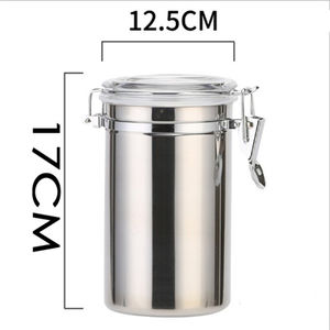 1800ML di Alta Qualità Da Cucina In Acciaio Inox Sigillato Vaso Contenitore di Caffè di <span class=keywords><strong>Zucchero</strong></span> di Tè Contenitore di Conservazione Degli Alimenti Con Coperchio Trasparente - Product Image 1